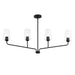 Progress Lighting - P400441-031 - Four Light Linear Chandelier - Celino - Black