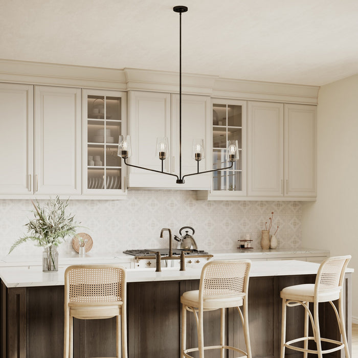 Progress Lighting - P400441-031 - Four Light Linear Chandelier - Celino - Black