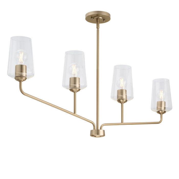 Progress Lighting - P400441-177 - Four Light Linear Chandelier - Celino - Champagne Bronze
