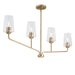 Progress Lighting - P400441-177 - Four Light Linear Chandelier - Celino - Champagne Bronze
