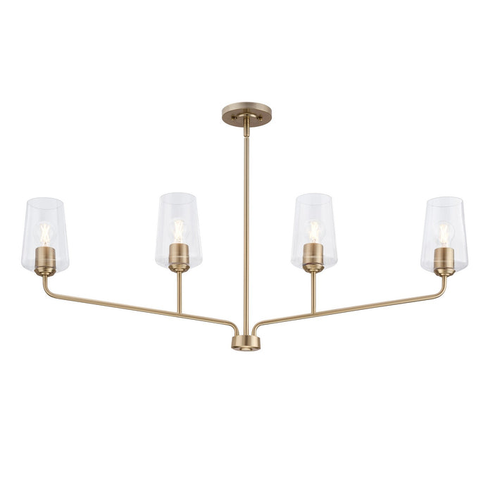 Progress Lighting - P400441-177 - Four Light Linear Chandelier - Celino - Champagne Bronze