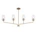Progress Lighting - P400441-177 - Four Light Linear Chandelier - Celino - Champagne Bronze