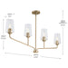 Progress Lighting - P400441-177 - Four Light Linear Chandelier - Celino - Champagne Bronze