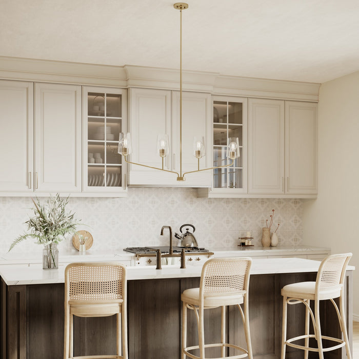 Progress Lighting - P400441-177 - Four Light Linear Chandelier - Celino - Champagne Bronze