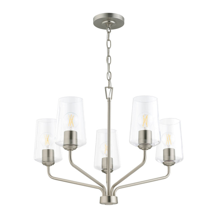 Progress Lighting - P400442-009 - Five Light Chandelier - Celino - Brushed Nickel