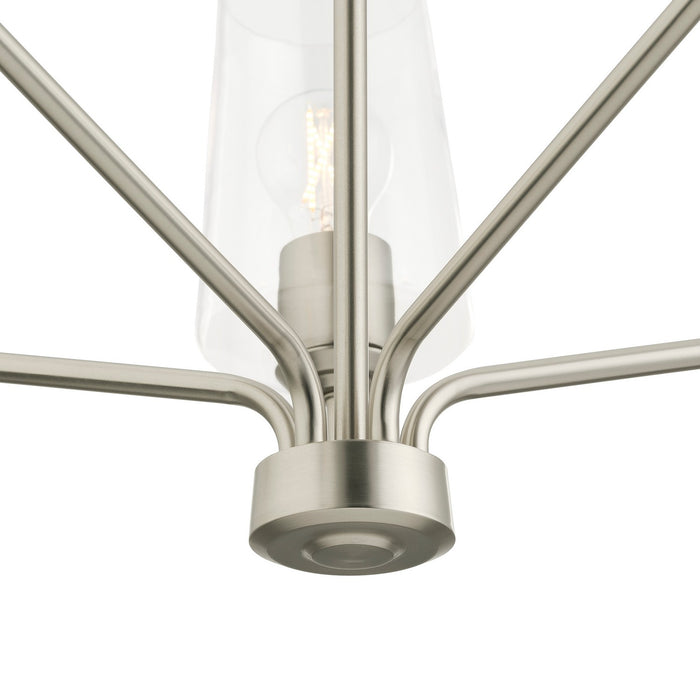 Progress Lighting - P400442-009 - Five Light Chandelier - Celino - Brushed Nickel