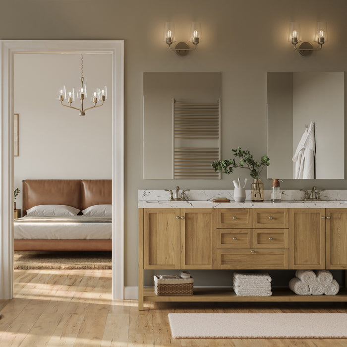 Progress Lighting - P400442-009 - Five Light Chandelier - Celino - Brushed Nickel