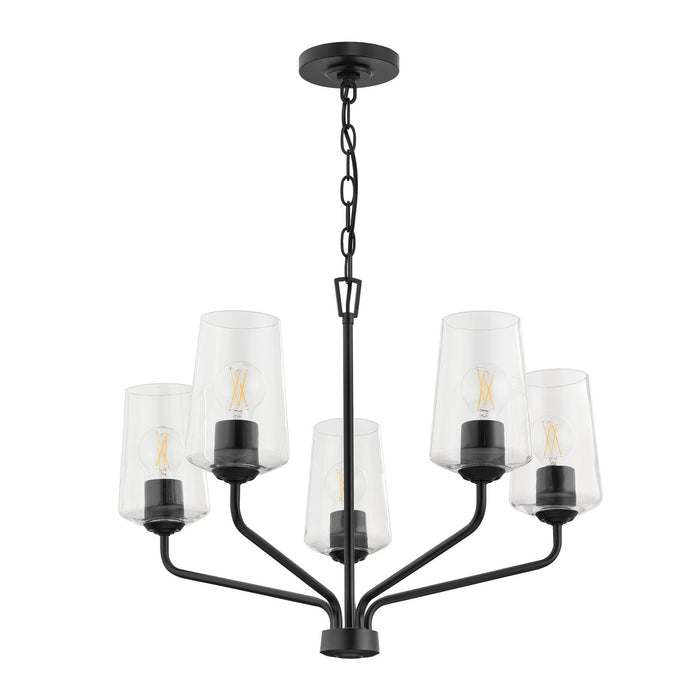 Progress Lighting - P400442-031 - Five Light Chandelier - Celino - Black