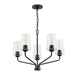 Progress Lighting - P400442-031 - Five Light Chandelier - Celino - Black