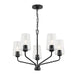Progress Lighting - P400442-031 - Five Light Chandelier - Celino - Black