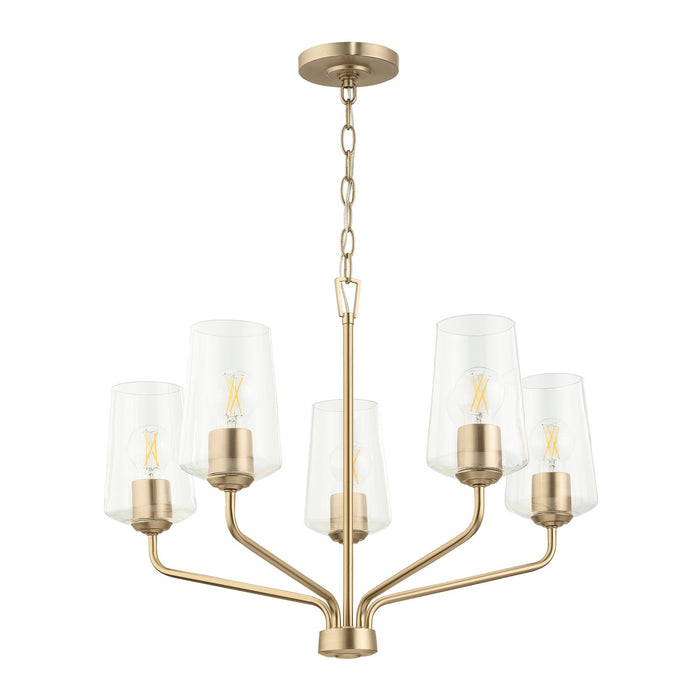 Progress Lighting - P400442-177 - Five Light Chandelier - Celino - Champagne Bronze