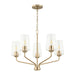 Progress Lighting - P400442-177 - Five Light Chandelier - Celino - Champagne Bronze