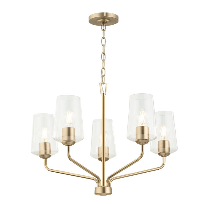 Progress Lighting - P400442-177 - Five Light Chandelier - Celino - Champagne Bronze