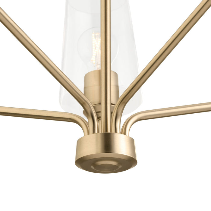 Progress Lighting - P400442-177 - Five Light Chandelier - Celino - Champagne Bronze