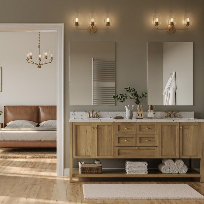 Progress Lighting - P400442-177 - Five Light Chandelier - Celino - Champagne Bronze