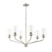 Progress Lighting - P400443-009 - Six Light Chandelier - Celino - Brushed Nickel