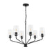 Progress Lighting - P400443-031 - Six Light Chandelier - Celino - Black
