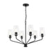 Progress Lighting - P400443-031 - Six Light Chandelier - Celino - Black