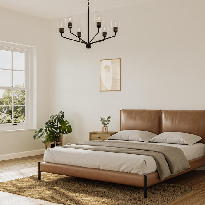 Progress Lighting - P400443-031 - Six Light Chandelier - Celino - Black