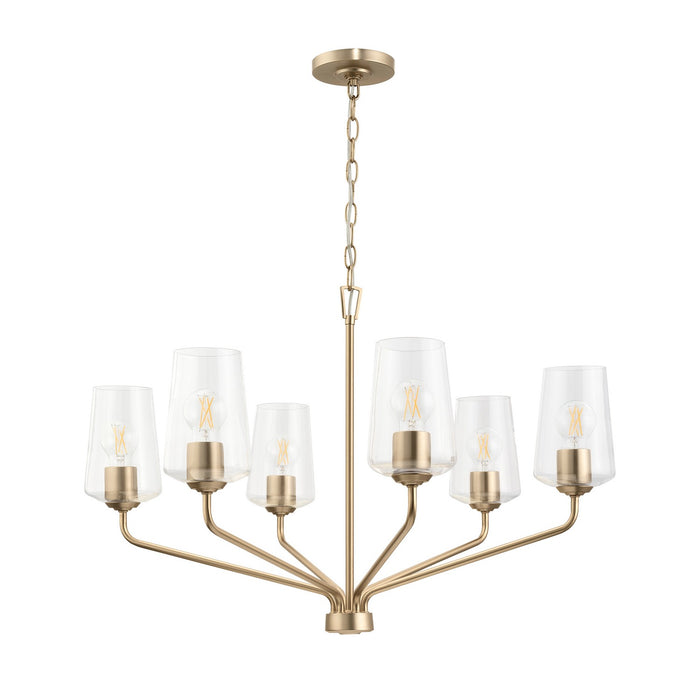 Progress Lighting - P400443-177 - Six Light Chandelier - Celino - Champagne Bronze
