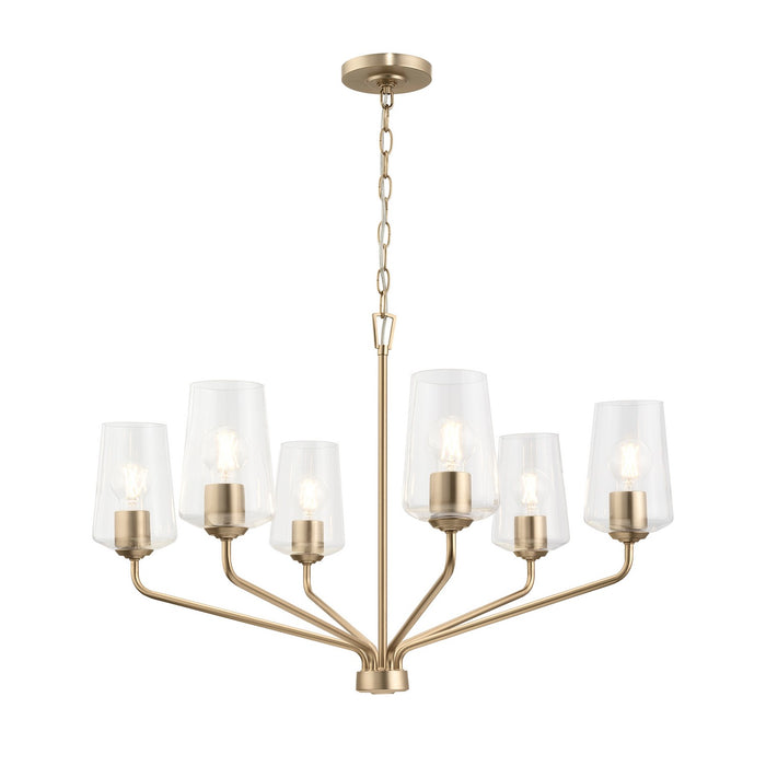 Progress Lighting - P400443-177 - Six Light Chandelier - Celino - Champagne Bronze
