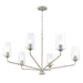 Progress Lighting - P400444-009 - Six Light Chandelier - Celino - Brushed Nickel