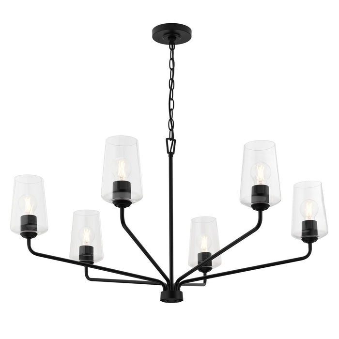 Progress Lighting - P400444-031 - Six Light Chandelier - Celino - Black
