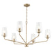 Progress Lighting - P400444-177 - Six Light Chandelier - Celino - Champagne Bronze