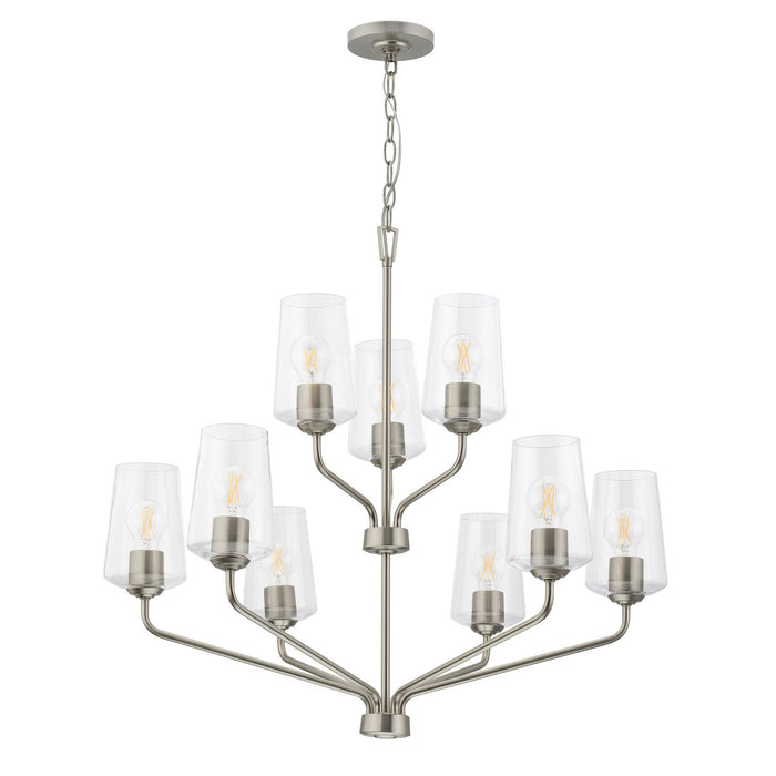 Progress Lighting - P400445-009 - Nine Light Chandelier - Celino - Brushed Nickel