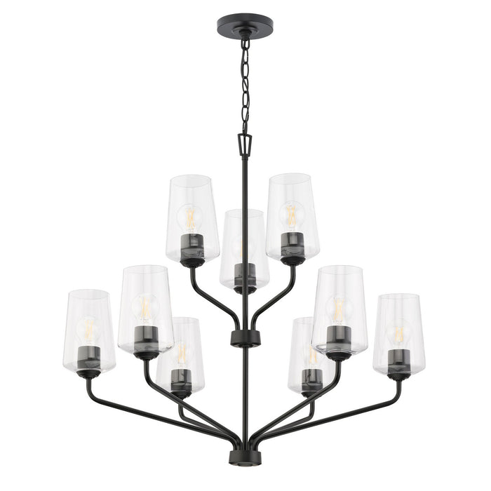 Progress Lighting - P400445-031 - Nine Light Chandelier - Celino - Black