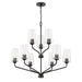 Progress Lighting - P400445-031 - Nine Light Chandelier - Celino - Black