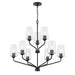 Progress Lighting - P400445-031 - Nine Light Chandelier - Celino - Black