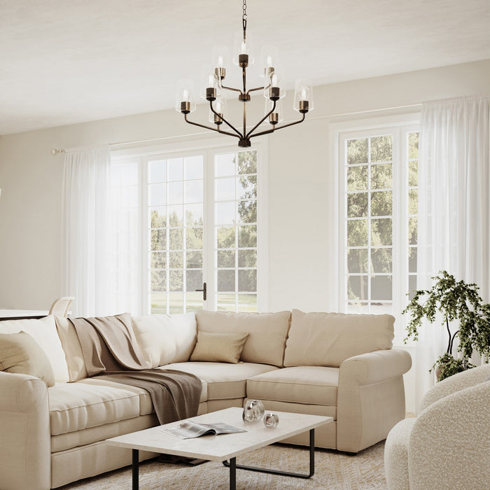 Progress Lighting - P400445-031 - Nine Light Chandelier - Celino - Black