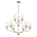 Progress Lighting - P400445-177 - Nine Light Chandelier - Celino - Champagne Bronze