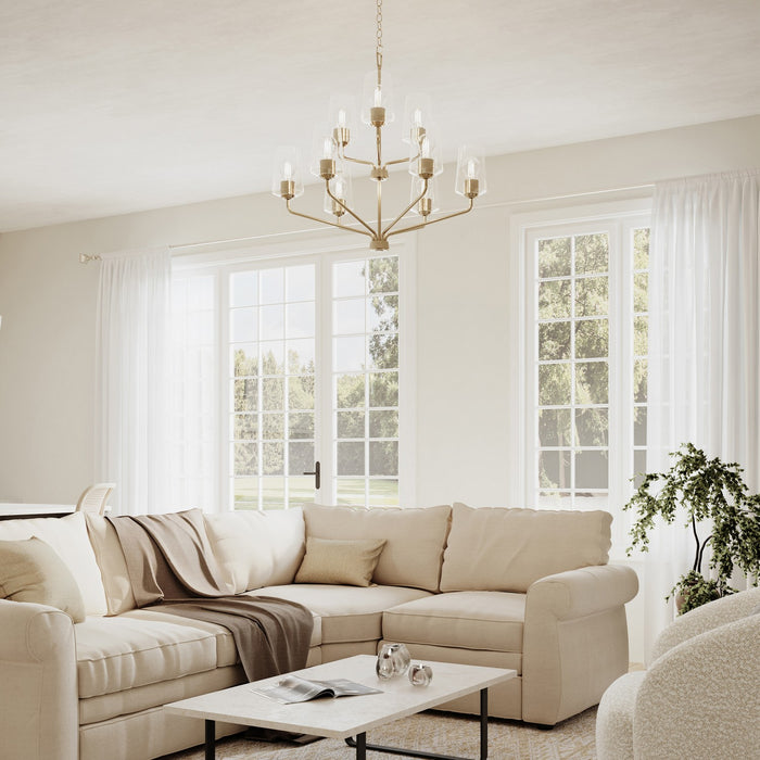 Progress Lighting - P400445-177 - Nine Light Chandelier - Celino - Champagne Bronze