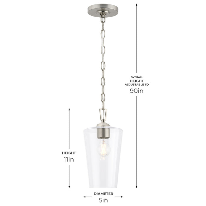 Progress Lighting - P500506-009 - One Light Pendant - Celino - Brushed Nickel