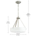 Progress Lighting - P500507-009 - Two Light Convertible Pendant - Lieon - Brushed Nickel