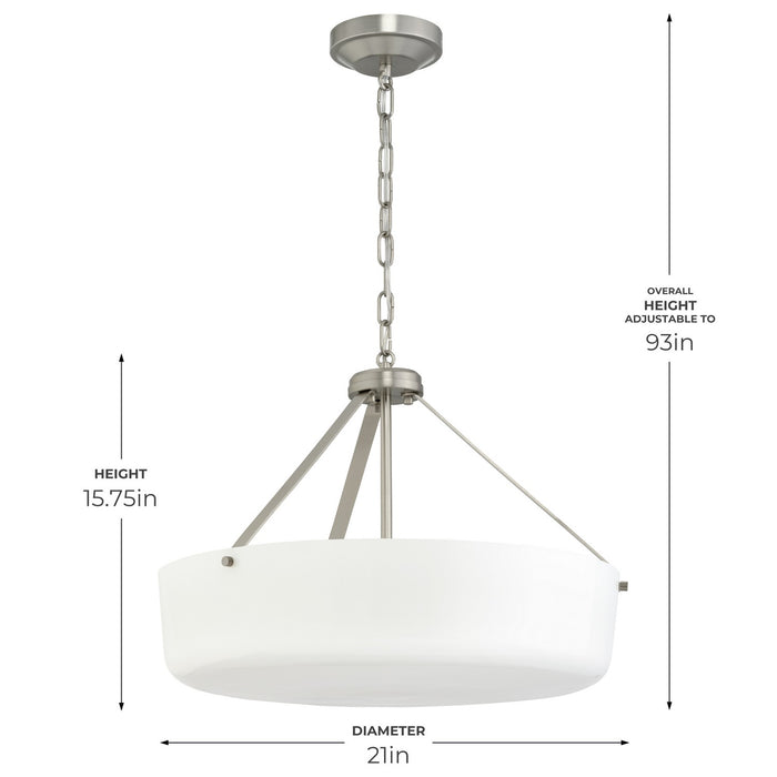 Progress Lighting - P500508-009 - Three Light Convertible Pendant - Lieon - Brushed Nickel