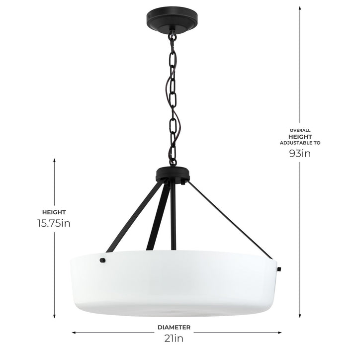 Progress Lighting - P500508-031 - Three Light Convertible Pendant - Lieon - Black