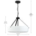 Progress Lighting - P500508-031 - Three Light Convertible Pendant - Lieon - Black