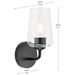 Progress Lighting - P710148-031 - One Light Wall Sconce - Celino - Black