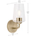 Progress Lighting - P710148-177 - One Light Wall Sconce - Celino - Champagne Bronze