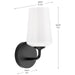 Progress Lighting - P710149-031 - One Light Wall Sconce - Celino - Black
