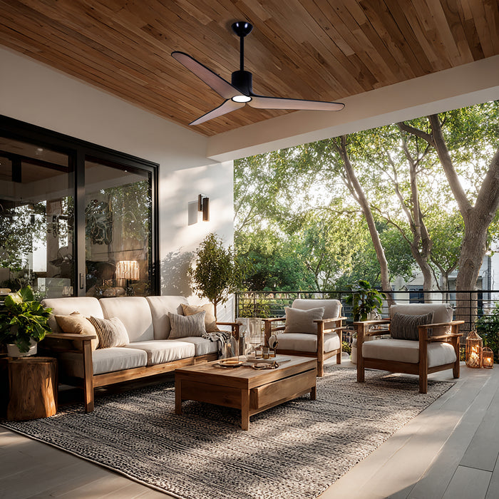 Minka Aire - F669L-CL/ASW - 56"Ceiling Fan - Tempri - Coal Black