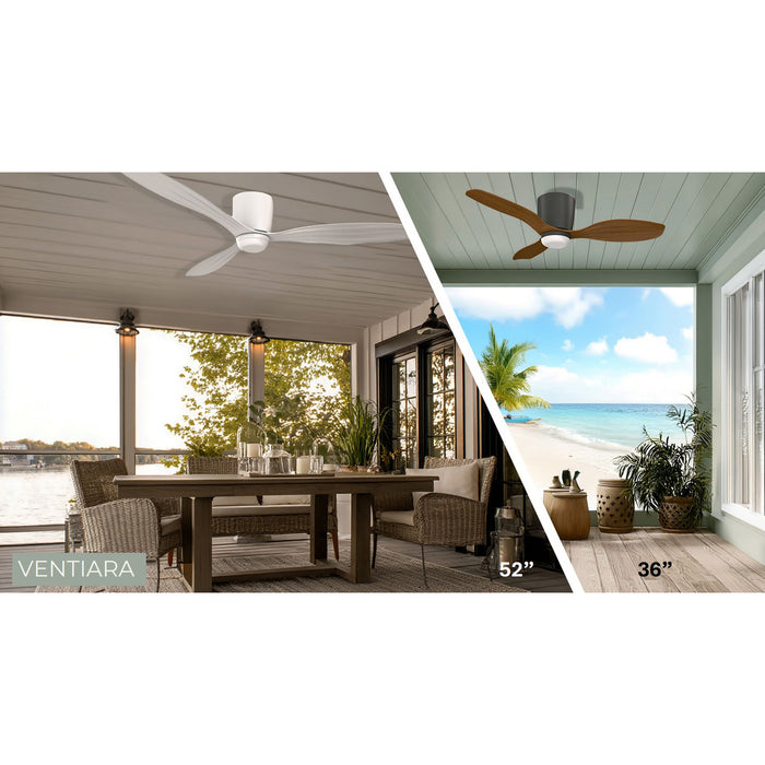 Minka Aire - F694L-CL/DK - 52"Ceiling Fan - Ventiara - Coal Black