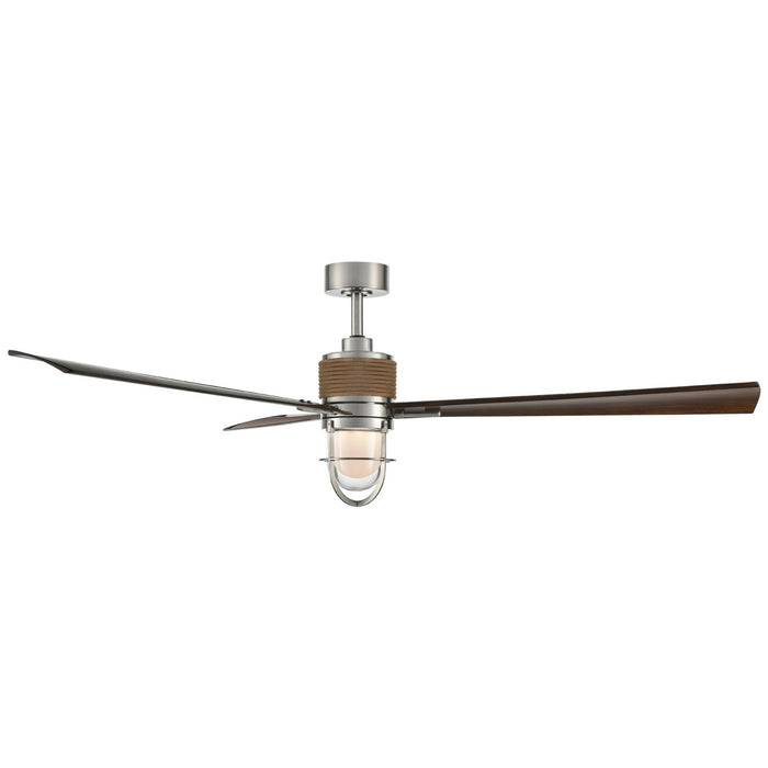 Minka Aire - F768L-BNW/DK - 65"Ceiling Fan - Nauticus - Brushed Nickel Wet With Distressed Koa Blades