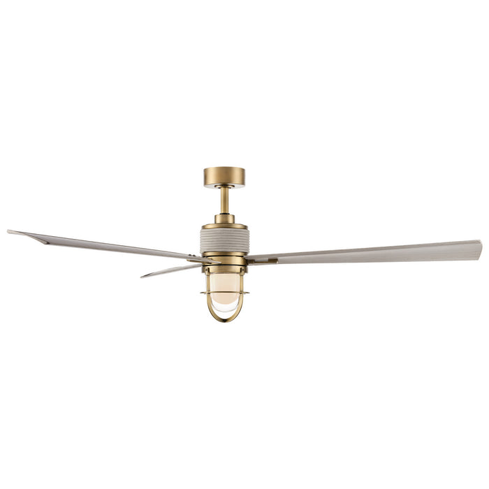 Minka Aire - F768L-LBR/WCD - 65"Ceiling Fan - Nauticus - Legacy Brass