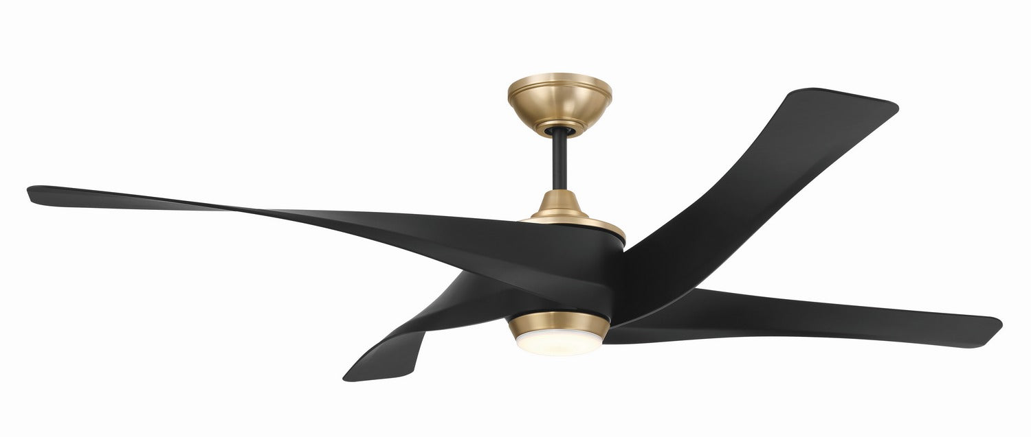 Craftmade - VNN58FBSB4 - 58" Ceiling Fan - Venn 58" Indoor Ceiling Fan - Flat Black/Satin Brass
