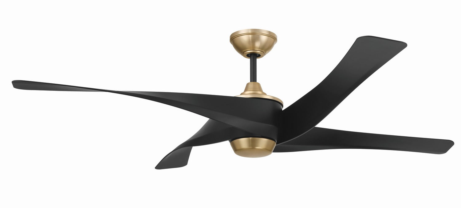 Craftmade - VNN58FBSB4 - 58" Ceiling Fan - Venn 58" Indoor Ceiling Fan - Flat Black/Satin Brass