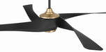 Craftmade - VNN58FBSB4 - 58" Ceiling Fan - Venn 58" Indoor Ceiling Fan - Flat Black/Satin Brass